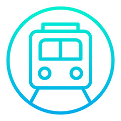 Sticker - Outline Gradient Train icon