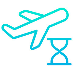 Sticker - Outline Gradient Travel Time icon