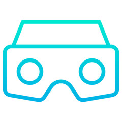 Wall Mural - Outline Gradient Ar glasses icon