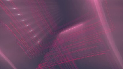 Poster - Bright beams and thin moving lines of light. 3d rendering loop animation 4K