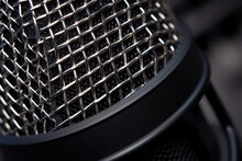 Detail Shot Of The Mesh Part Of A Microphone