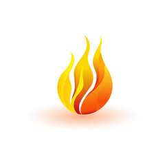 Wall Mural - fire logo design. colorful flame icon. bright burning flame or bonfire.