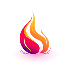Wall Mural - fire logo design. colorful flame icon. bright burning flame or bonfire.