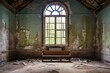 abandoned chapel with boarded windows