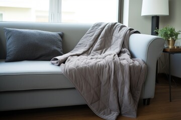 Wall Mural - a weighted blanket on a comfortable looking couch