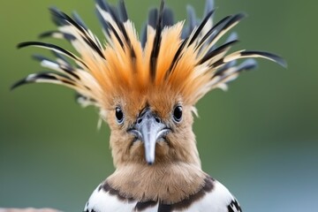 Poster - hoopoe bird with an exotic feather crown