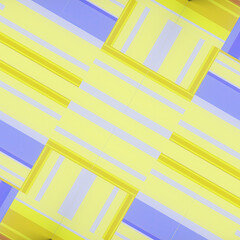 Poster - Close-up of abstract symmetrical pattern with flipping lids. 3d rendering digital illustration
