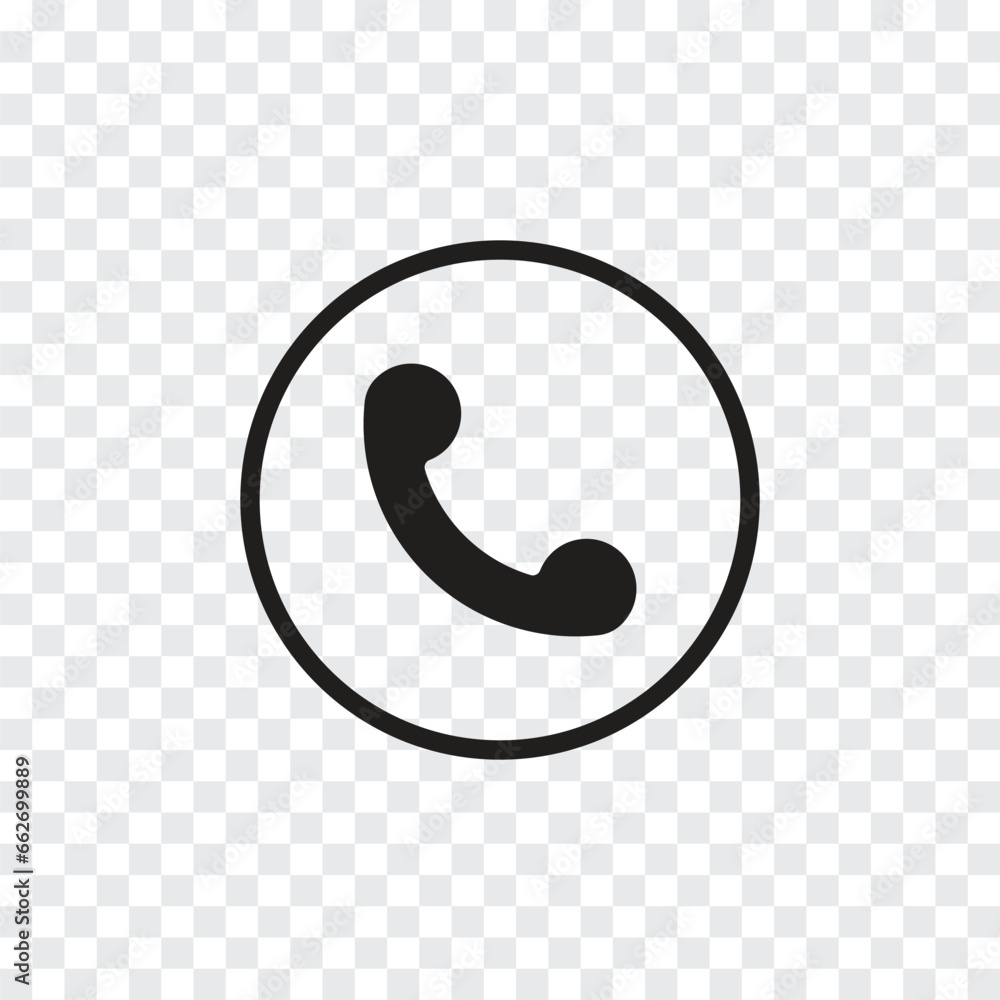 Phone rounded icon. Vector illustration style is flat iconic symbol ...