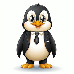 Wall Mural - Professional Penguin Wearing Formal Attire Vector Graphic