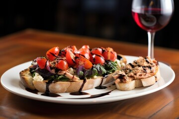 Poster - tuna bruschetta with a side of tomato cherry