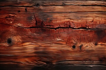 Wall Mural - Redwood plank texture, Generative AI