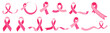 © 4zevar - Breast cancer awareness month pink. Illustration vector set