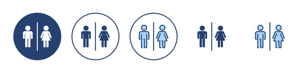 Toilet icon vector. Girls and boys restrooms sign and symbol. bathroom sign. wc, lavatory