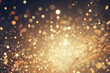 Golden particles and sprinkles background , festive wallpaper . generative AI illustration