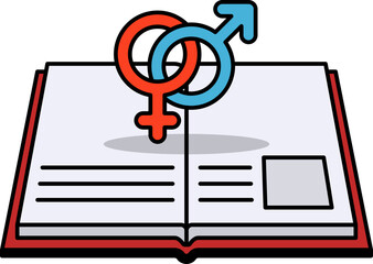 Sticker - Adult book icon