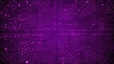 Fototapeta Przestrzenne - Abstract dust particles with blue light on dark infinity background. Science space backdrop with moving glittering dots. Flying particles with effect bokeh. 3d rendering.