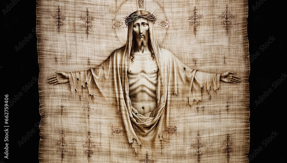 Cloth of Redemption: Sepia Resurrection of Jesus - Capturing the ...
