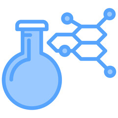 Chemical Compounds Blue Icon