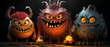 3D Halloween Monster Characters