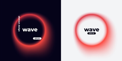 Wall Mural - circle banner with gradient isolated on black background. vector set. fluid vivid gradients for bann