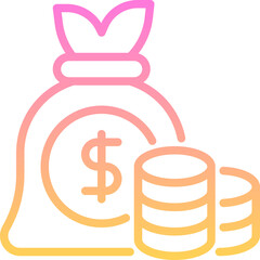 Wall Mural - Money bag icon