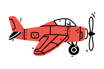 Wall Mural - Airplane as Aircraft Flying in the Air Vector Illustration