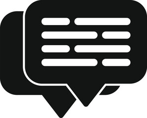 Wall Mural - Chat icon simple vector. Web message. Speech line