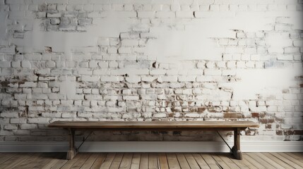 A white brick wall background.