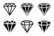 diamond vector set. jewelry, with an attractive and elegant style, very suitable for templates, transparent background, editable