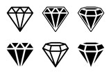 Fototapeta  - diamond vector set. jewelry, with an attractive and elegant style, very suitable for templates, transparent background, editable