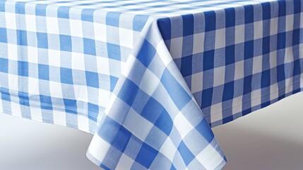 Aufkleber - blue table cloth texture on white background