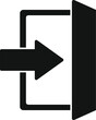 Door exit icon simple vector. People stairs. Plan work