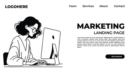 web page design templates for data analysis, management app, consulting, social media marketing. Modern vector illustration concepts for website and mobile website development.