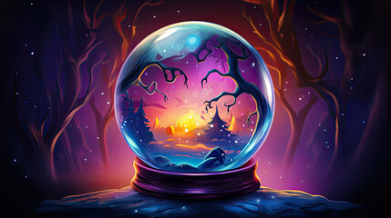 Wall Mural - Witch's Crystal Ball