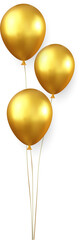 3d gold Happy Birthday Balloons