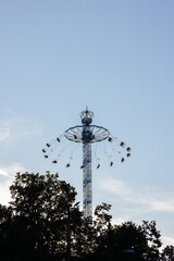 Wall Mural - Giant chairoplane swing ride at the Oktoberfest in Munich, Germany 