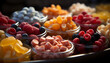 A plate of vibrant, fresh berries a healthy indulgence generated by AI