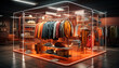 Fashion boutique showcases modern clothing collection in elegant shopping mall generated by AI