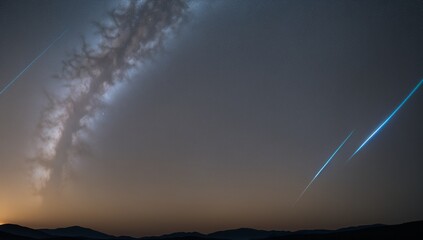 Wall Mural - A Group Of Meteors In The Sky