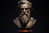 A bust of a man with a long beard. This image can be used to represent wisdom, masculinity, or historical figures