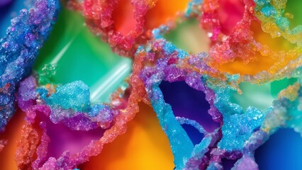Wall Mural - A Close Up Of A Colorful Background With Many Crystals