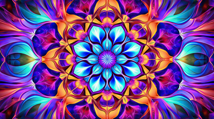 Sticker - abstract symmetrical background kaleidoscope pattern