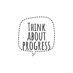 Sticker - ''Progress'' Concept Quote Illustration