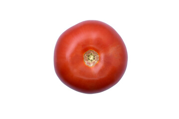 Wall Mural - Red tomato on a white background. Juicy tomato fruit.