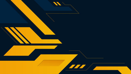 Wall Mural - abstract corporate luxury decoration, modern blue and gold geometric background