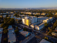 Aerial Views Taken With A Drone Of The Culver City Area In Los Angeles, California.