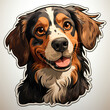 Cute Cartoon Puppy: An adorable and happy brown puppy in a fun and funny cartoon illustration, sure to bring a smile to your face