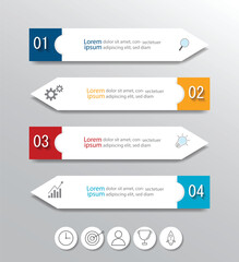 Wall Mural - Infographic Vector abstract design web banner template.Modern banner.