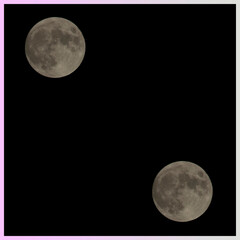 Wall Mural - moon dice - two