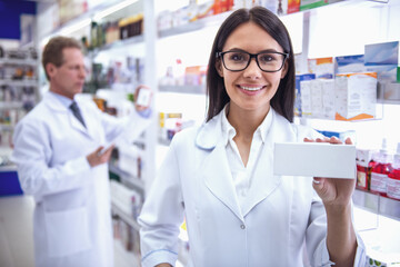 Wall Mural - Couple of pharmacists